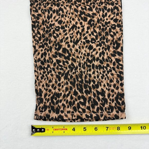 Terra & Sky Womens Core Straight Stretch Brown Leopard Denim Jeans Plus 24WP NWT - Picture 10 of 10